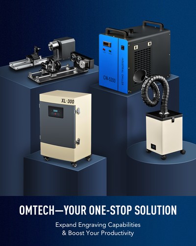 OMTech 130W 35x50 in CO2 Laser Cutting Engraver Cutter with 5202 Water Chiller - Picture 10 of 12