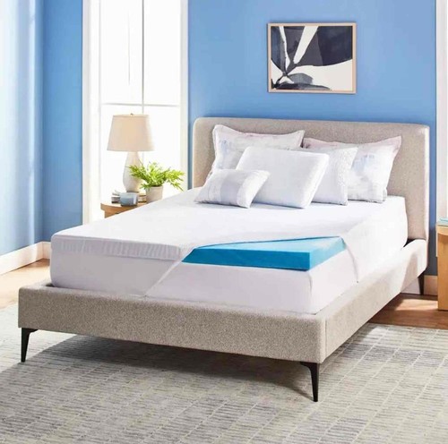 ^ Serta - Soothing Cool 3" Gel Memory Foam Mattress Topper CAL KING 3078780 - Picture 4 of 4