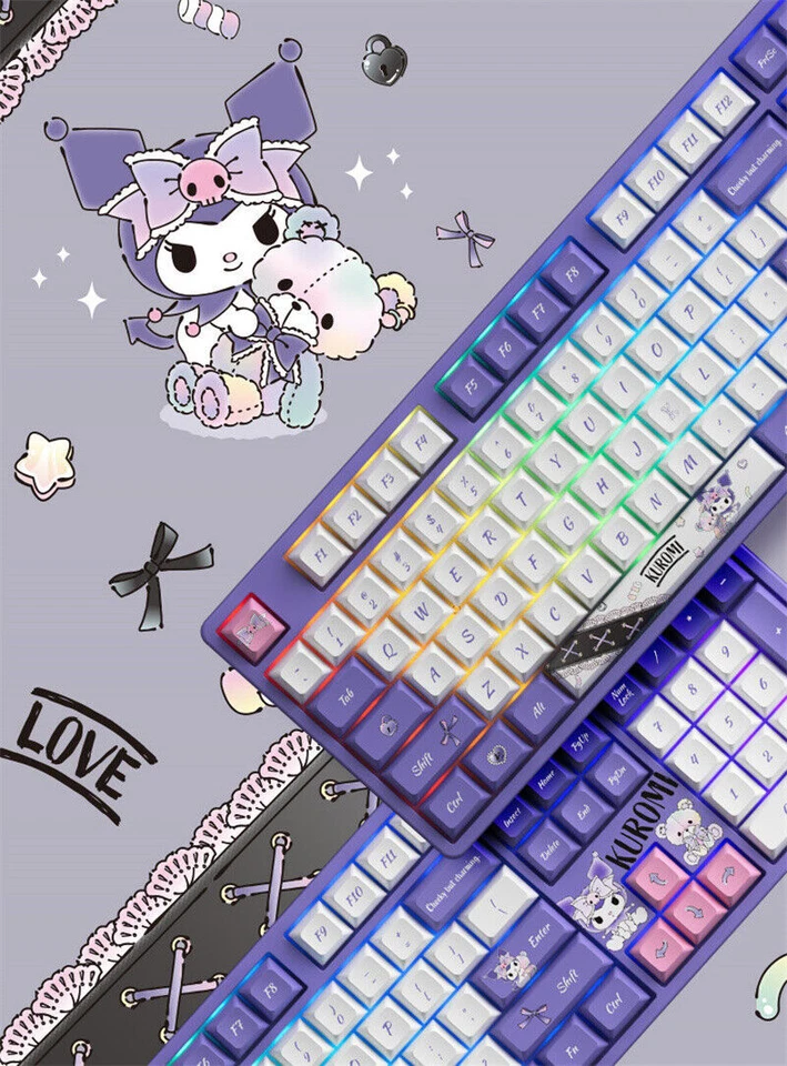 Akko Kuromi Theme Mechanical keyboard Wireless Bluetooth USB RGB Keyboard 108PCS - Image 3 of 4