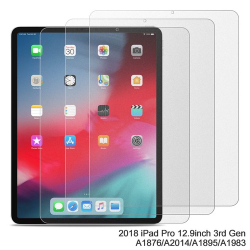 3 x protection d'écran mat pour neuf Apple iPad Pro 12,9" 2018 - Compatible Face ID - Photo 1/10