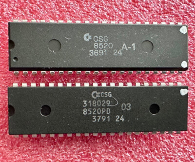 8520 A-1/8520PD CSG ODD EVEN (x2) from an AMIGA 500 rev.6A #36-37 91