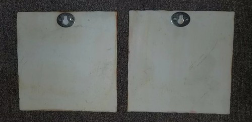 Set 2 Targhe da Parete in Ceramica Tema Famiglia 5,5" X 5,5" - Foto 3 di 3
