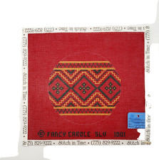 Fancy Carole Ornament Hand Painted Needlepoint Canvas 1001