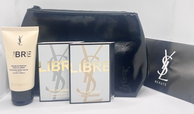YSL Yves Saint Laurent Libre EDP Samples, Body Balm & Pouch 4-Pc Travel Set