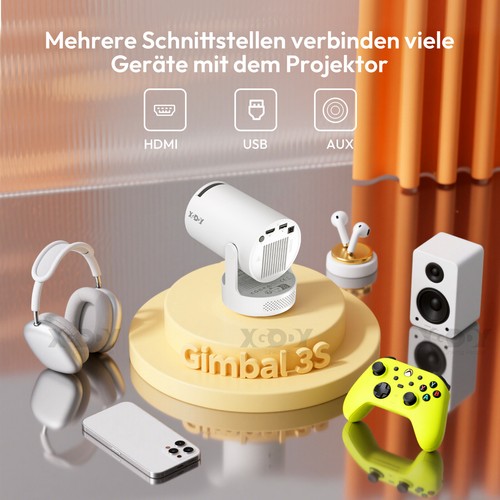 4K 10000 lumens 5G WiFi Projektor LED Android USB HDMI Beamer Full UHD Heimkino - Bild 10 von 11
