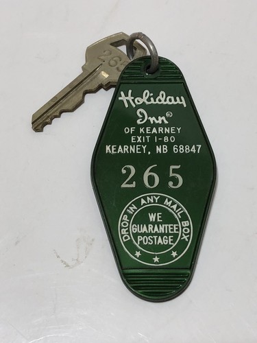 Vintage HOLIDAY INN Hotel / Motel Room Key and Fob - KEARNEY NEBRASKA ...