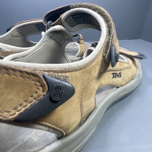 Teva Langdon Sandal Walnut Leather Sandals Mens Size 12. NICE - Picture 13 of 13