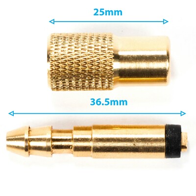 2PCS Air Inflator Adapter 1/4 NPT To Schrader Valve With Protective Caps - Brass Tire Inflator Connector