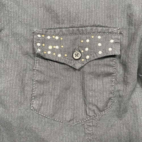 Panhandle Slim Womens 3XL Western Button Up Shirt Embroidered Bling Goth Cowgirl - Picture 6 of 11