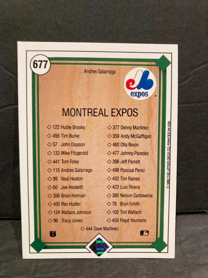 Andres Gallaraga, Tim Raines Expos 8x10 Framed Photo Print; 2 cards 1982 1990 - Image 4 of 4