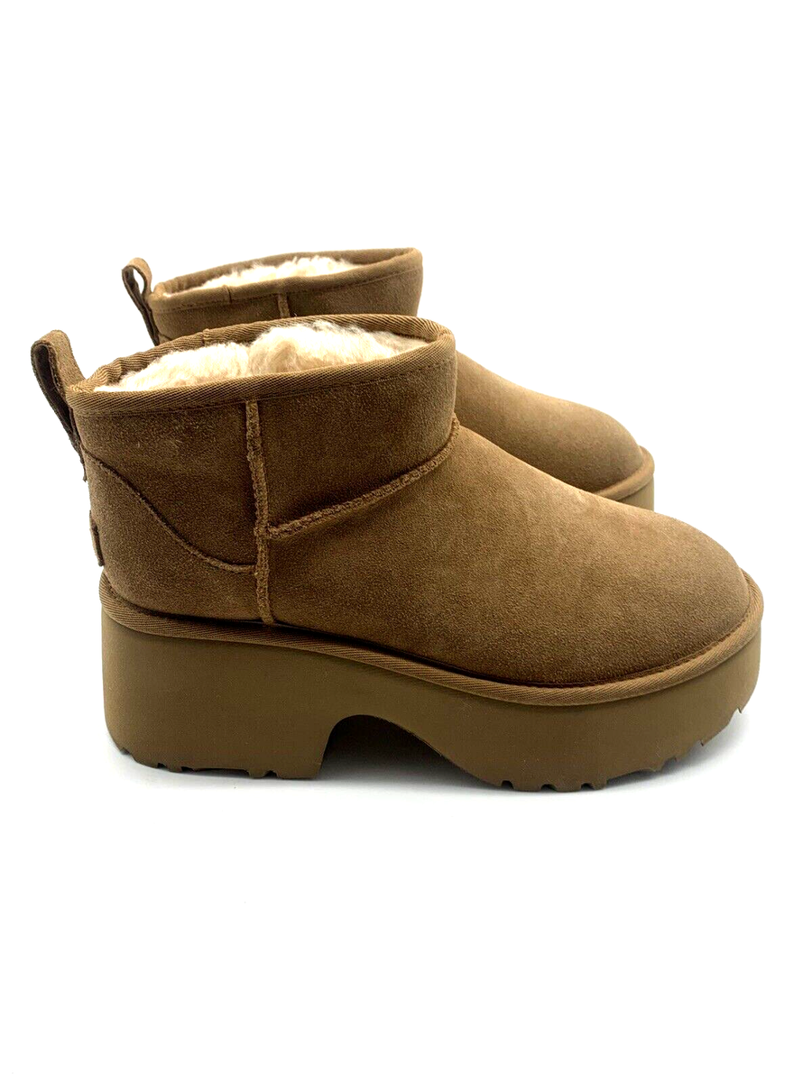 UGG Mini New Heights Suede Ankle Booties | eBay