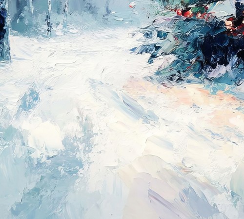 Snowy Christmas Tree 5"x7" Print on Matte Paper | Magical Winter Landscape - Picture 7 of 7