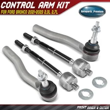 4Pcs Front Inner & Outer Tie Rod End for Ford Bronco 2021-2023 L4 2.3L V6 2.7L