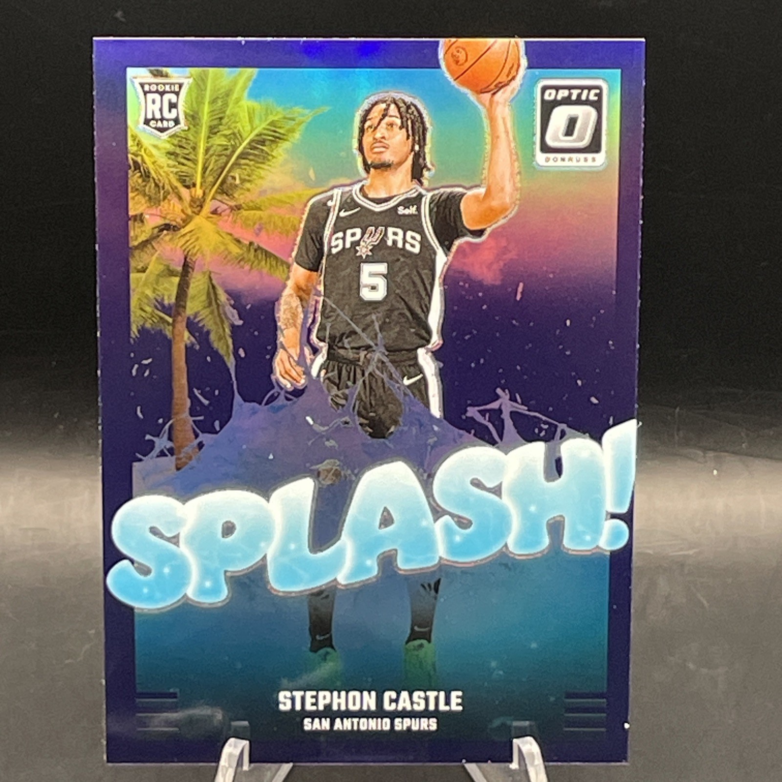 2024-25 Panini Donruss Optic Splash! Purple Prizm #14 Stephon Castle Rookie