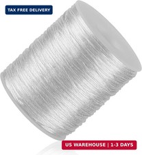 White Nylon String Cord - 1 MM 100 Yards Braided Ornament String, Nylon Twine Th