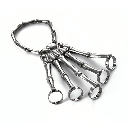 Fashion Personality Punk Skeleton Hand Bone Versatile Five-Finger Bracelet9271