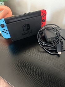 Nintendo Switch Console w/ Dock, AC Adapter, Neon Blue/Red Joy-Con, HDMI