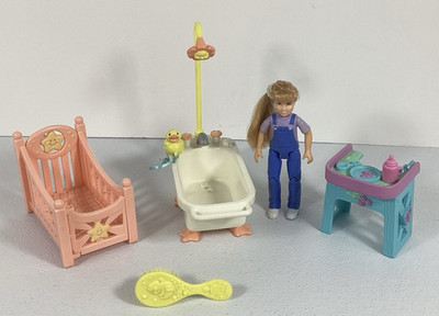 Fisher Price Loving Family Dollhouse Star Crib Pony Duck Bathtub Figure Accs Lot