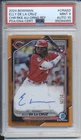 Elly De La Cruz 2024 Bowman Chrome Orange Refractor RC #D 21/25 PSA 9 DNA 10