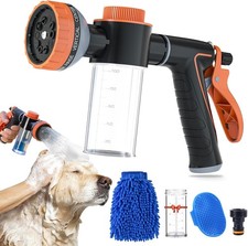 Dog Washing Hose Attachment Outdoor Garden Hose Nozzle with Soap Dispenser