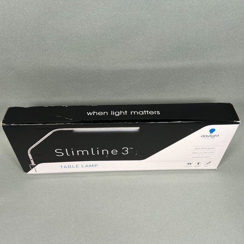 Daylight Slimline 3 Table Lamp Brushed Chrome SEALED NEW London 6000k 4-Levels - Picture 4 of 13