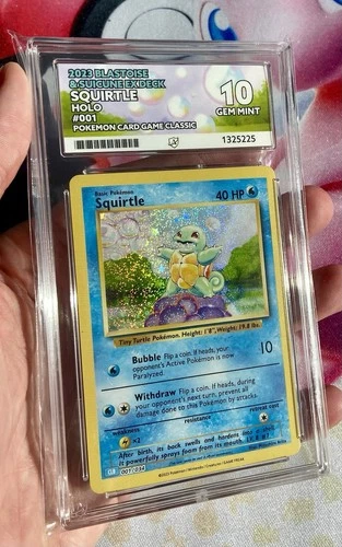 Pokémon TCG Squirtle CLB 001/034 Classic Collection Holo Card Ace 10