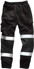 High Visibility Work Trousers Jogger Hi Viz Reflective Cargo Jogging Bottoms