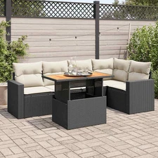 Garden Sofa Set Black