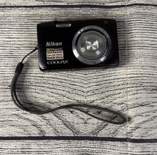 NIKON COOLPIX S2800 20.1MP BLACK DIGITAL CAMERA 5X OPTICAL - WORKS (NO CHARGER)