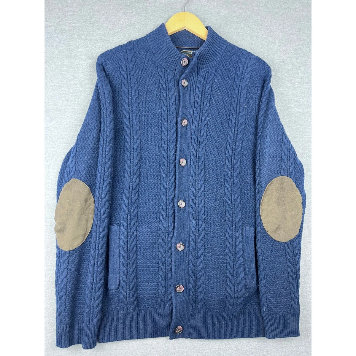 Elbow Patch Cardigan In Men display picture 1