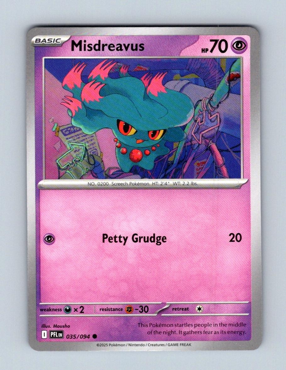Misdreavus 035/094 Common Phantasmal Flames Pokemon Near Mint