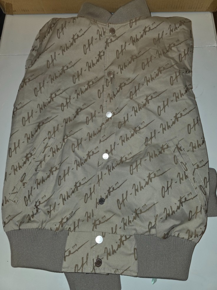 Off - White, Virgil Abloh Script, Bomber Jacket (… - image 3