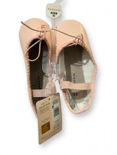 Danskin Now Girls Pink Dance Shoes Size 11 Slippers Ballet Full Sole NWT