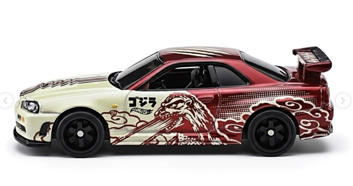 Hot Wheels Premium Pop Culture Godzilla Nissan Skyline GT-R (BNR34