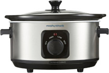 Morphy Richards 3.5L Stainless Steel Slow Cooker, 3 Heat Settings, One Pot Solut