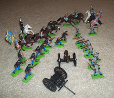 Vintage 1971 Britains Ltd Deetail Civil War Soldiers 26 Piece Lot 1 Cannon