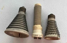 Lot 3 Vintage Coil Heating Elements Ceramic Cones Steampunk Primitive Assemblage
