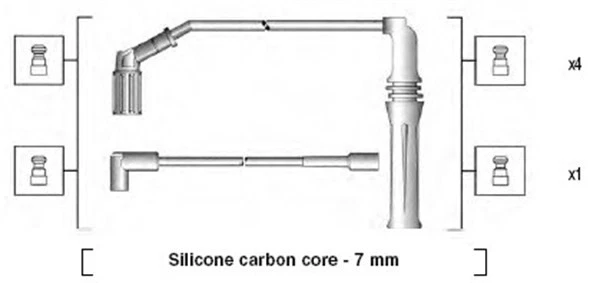 Ignition Lead Set 941135170704 for Peugeot 405/Break 309/II CITROËN BX 1.9L 4cyl - Image 2 of 4