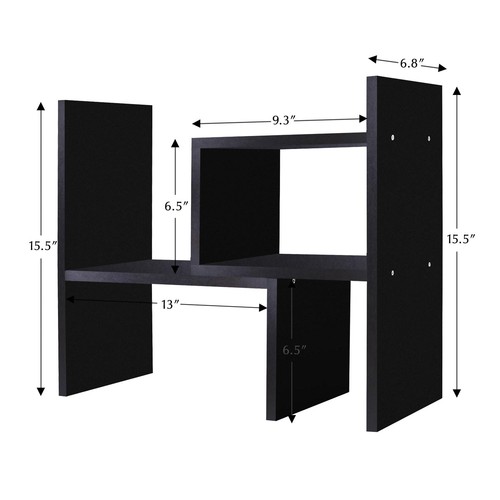 Desktop Organizer Office Storage Rack Adjustable Wood Display Shelf, Birthday... - Picture 2 of 7