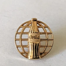 sterling silver gold tone Coca-Cola Employee Service Award Lapel Pin