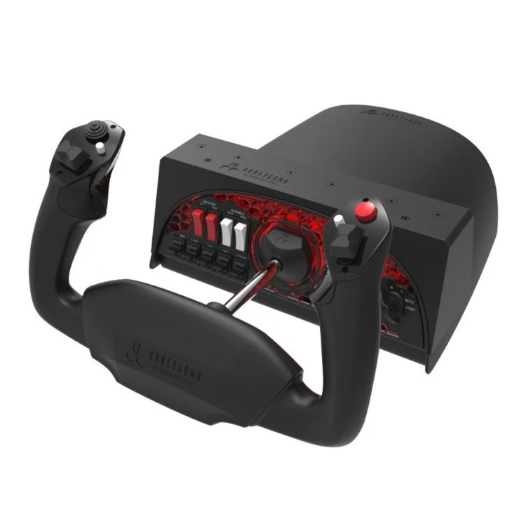 Honeycomb Aeronautical Alpha Flight Controls Yoke and Switch Panel Bundle - Image 4 of 4