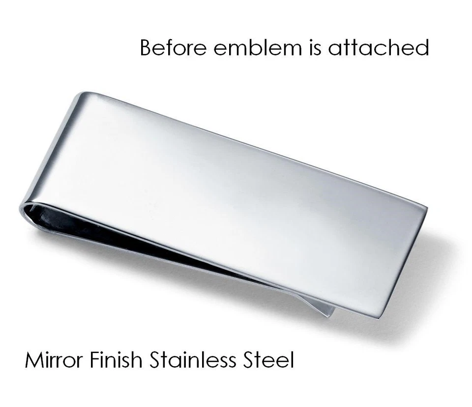 Clip de dinero emblema ROLLS ROYCE - 3/4" medallón automático coche - clip de acero inoxidable espejo Foto 2 de 4