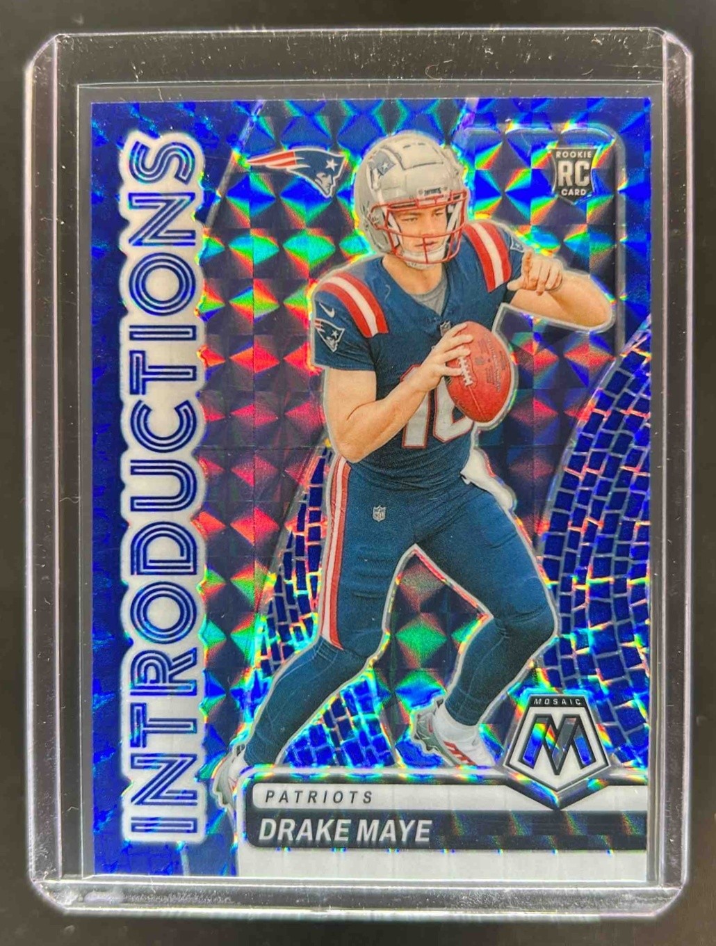 2024 Mosaic Drake Maye Introductions RC Blue Rookie #82/99 Patriots