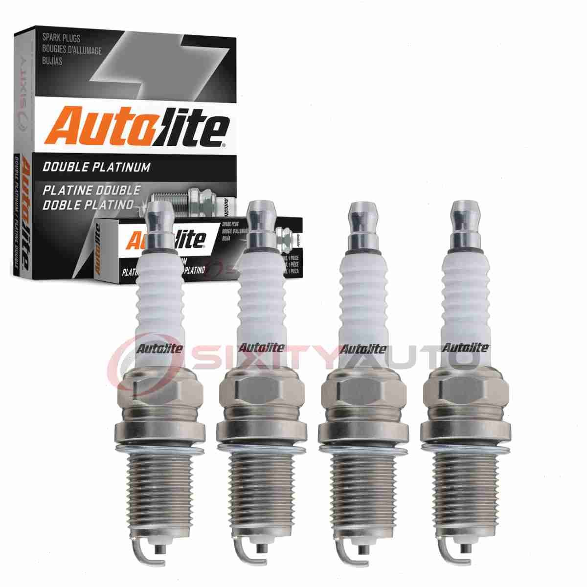 4 pc Autolite Double Platinum Spark Plugs for 2001-2003 Suzuki Vitara 2.0L re