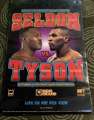 Don King Productions Boxing Poster Tyson vs Seldon Liberation MGM Grand 1996