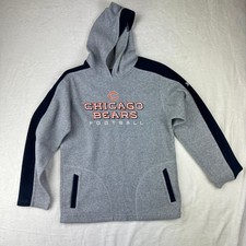 Reebok Chicago Bears Hoodie Youth Large L Grey Regular NFL Football Fleece Logo