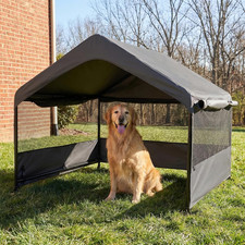 Outdoor Dog Tent, 4'X4'X3' Dog House Shade Shelter for Large Medium Pets