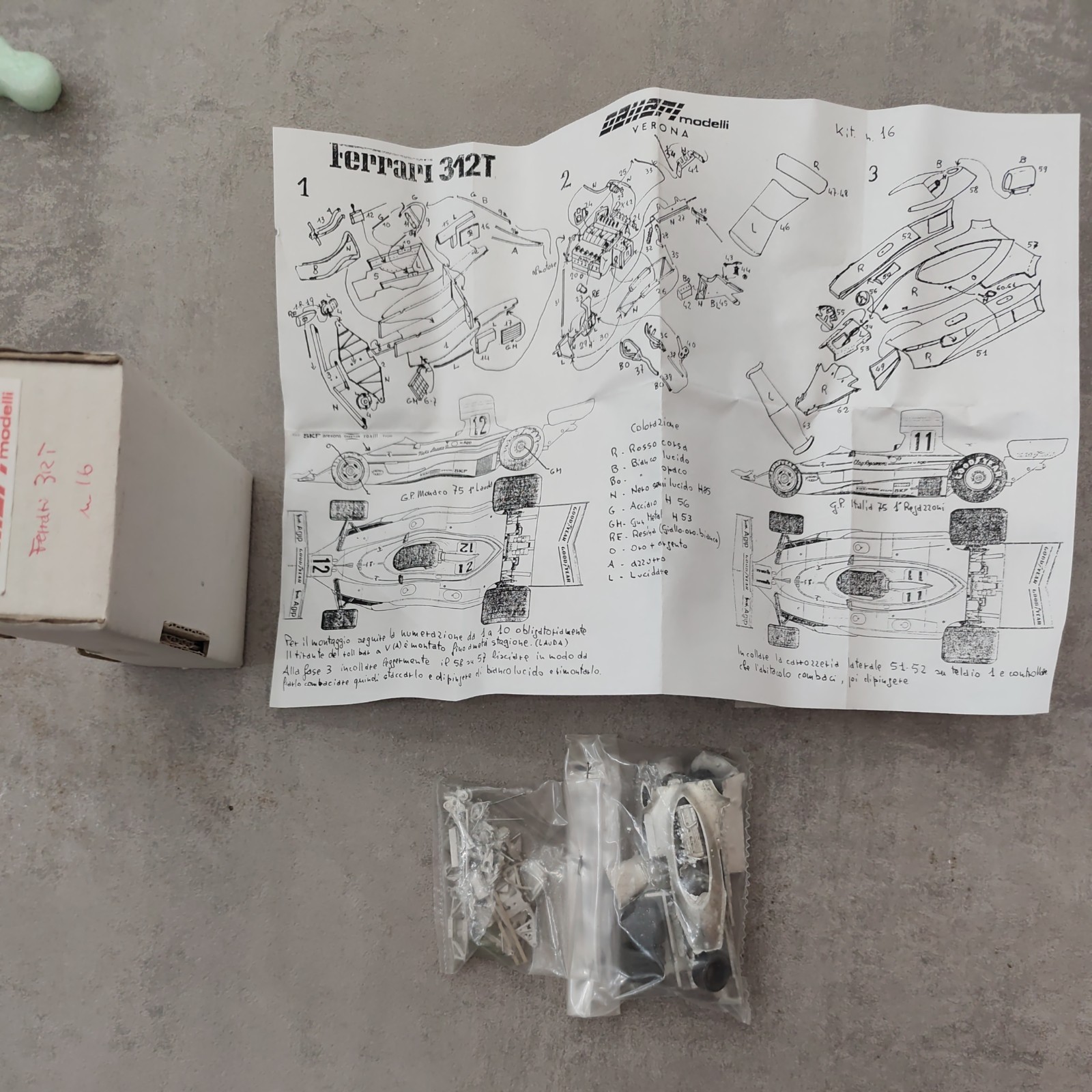 1/43 kit DALLARI FERRARI 312T super kit apribile