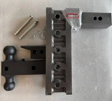 GEN-Y GH-1625 Adjustable 12" Drop Hitch Pintle Lock 2.5 Receiver 32k Towing
