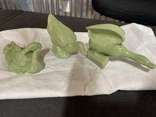 Vintage Pottery Duck Goose Light Green